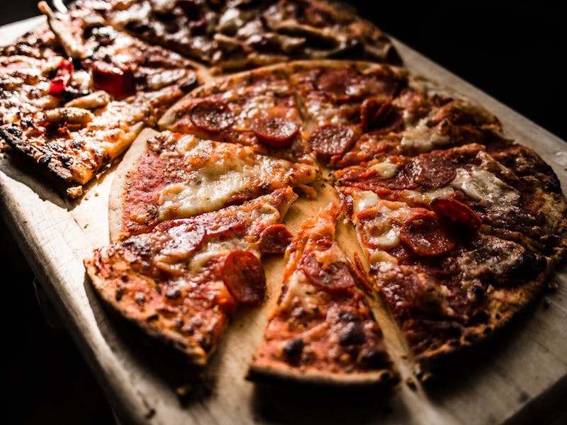 Meat Lovers pizza with pepperoni sausage and ham